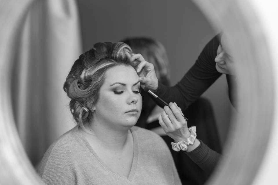 Bride hair and makeup