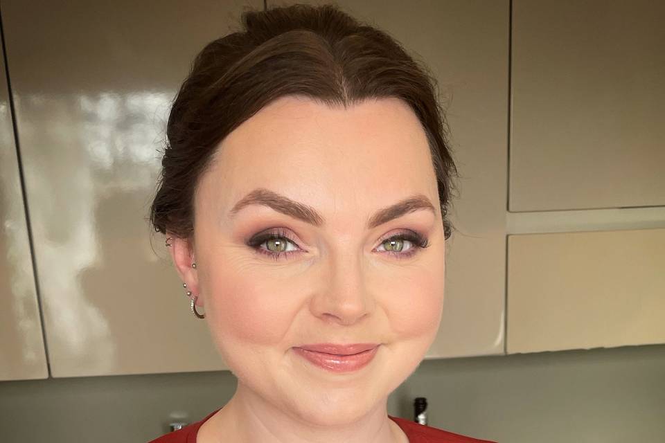 Bridesmaid makeup and hair