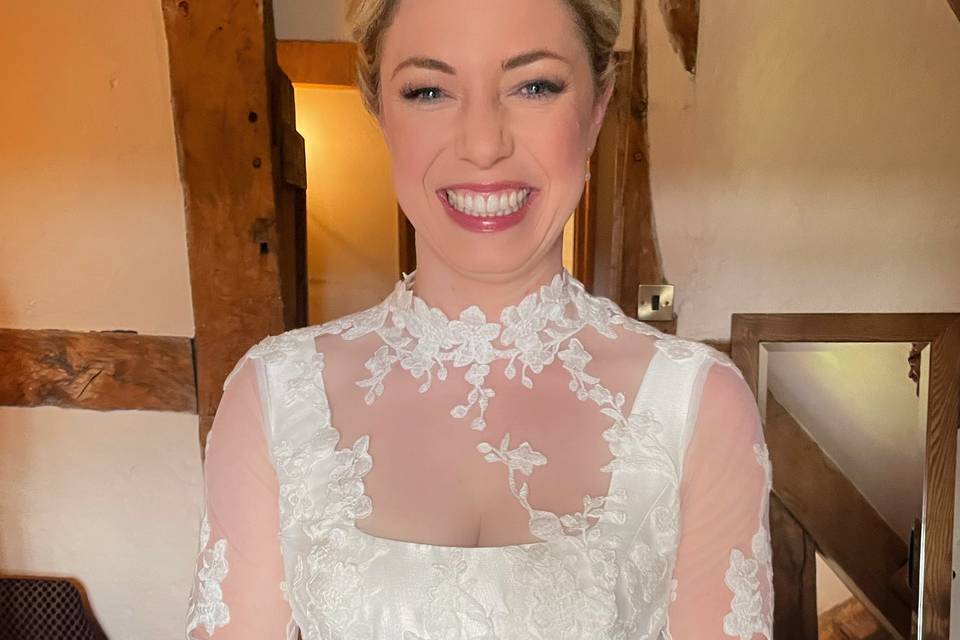 Bride hair and makeup