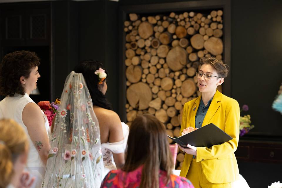 Delivering a wedding ceremony