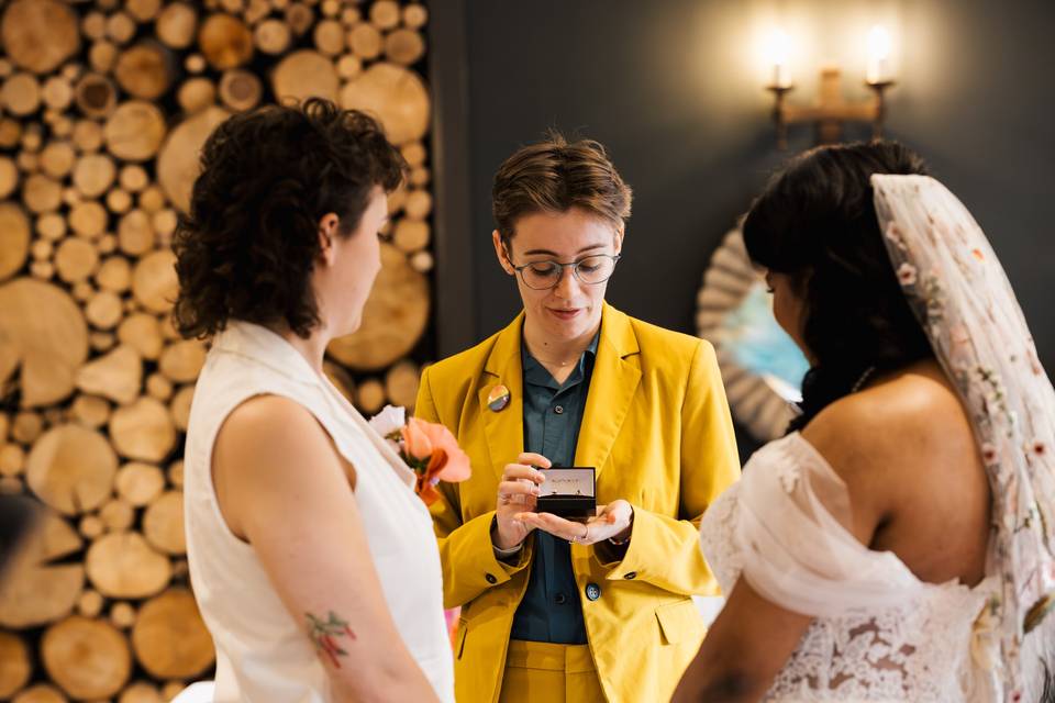 Delivering a wedding ceremony