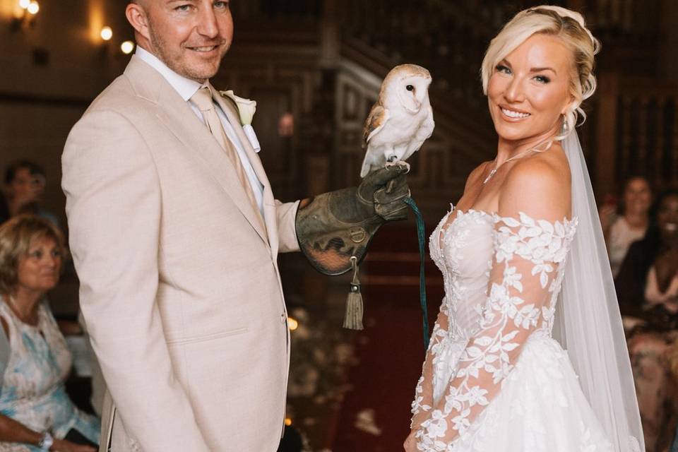 Couple with owl ring