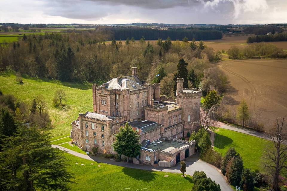 Dalhousie Castle from above