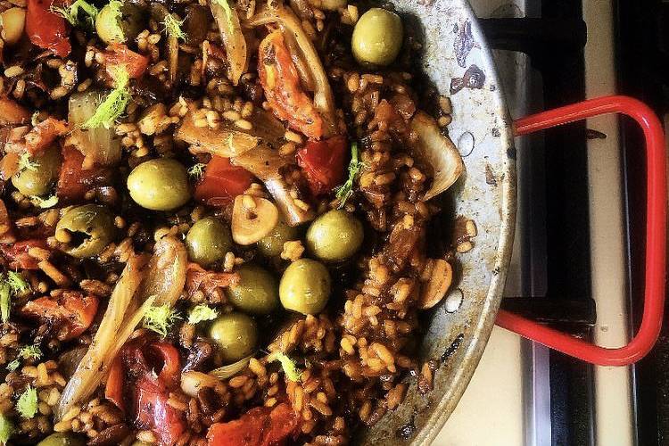 Vegan paella