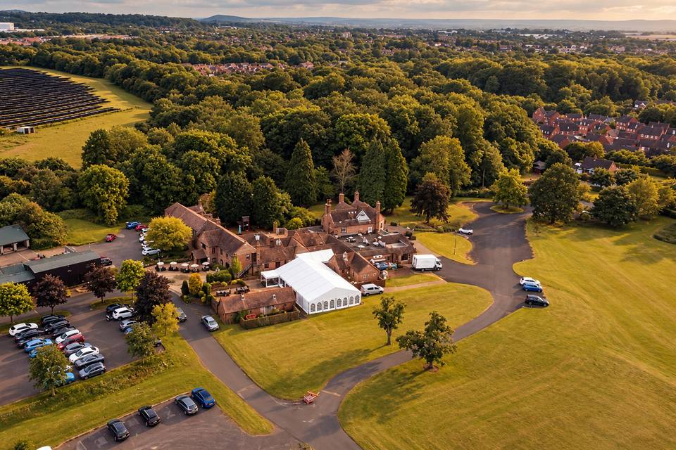 Wedding venue from above.