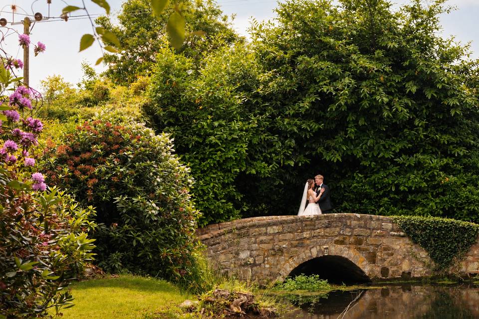 Romantic wedding moment.