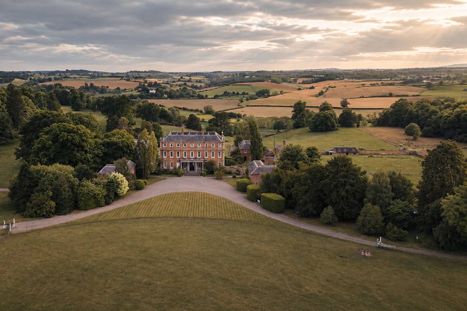 Netley Hall wedding drone.