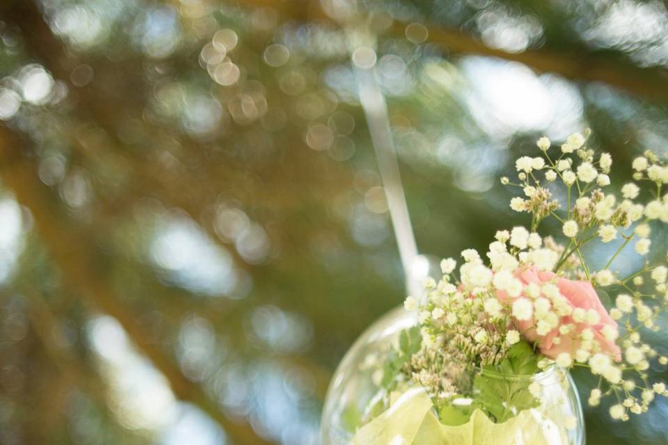 Hanging Tea Flowers/Tea Lights