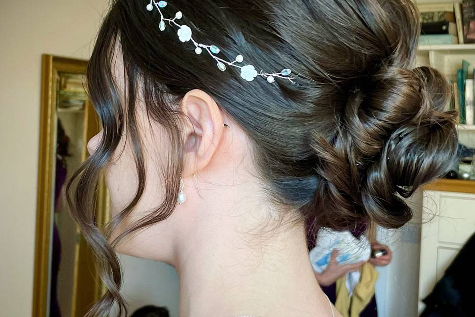 Beautiful bridal updo bun