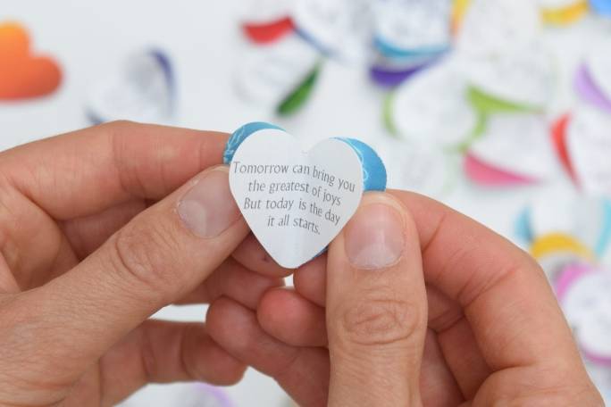 Personalised printed heart