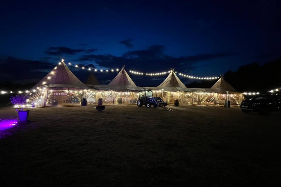 Tipi from the outside