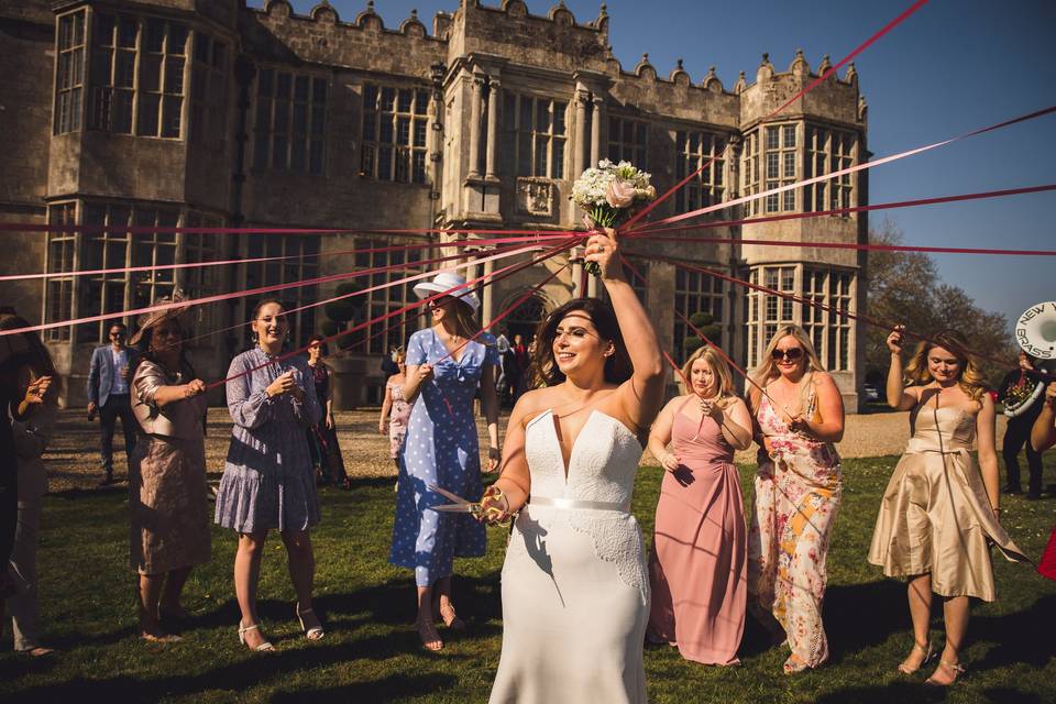 Bouquet Toss - Howsham Hall