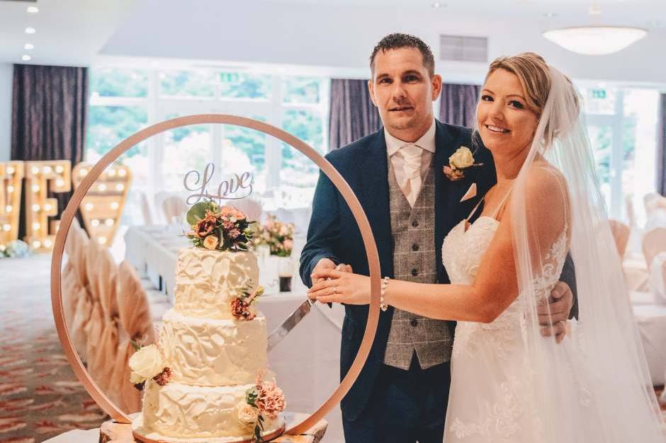 Cutting the cake at Hellaby Hall