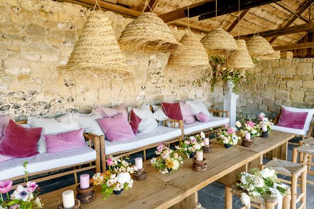 Sofa Seating in the Party Barn