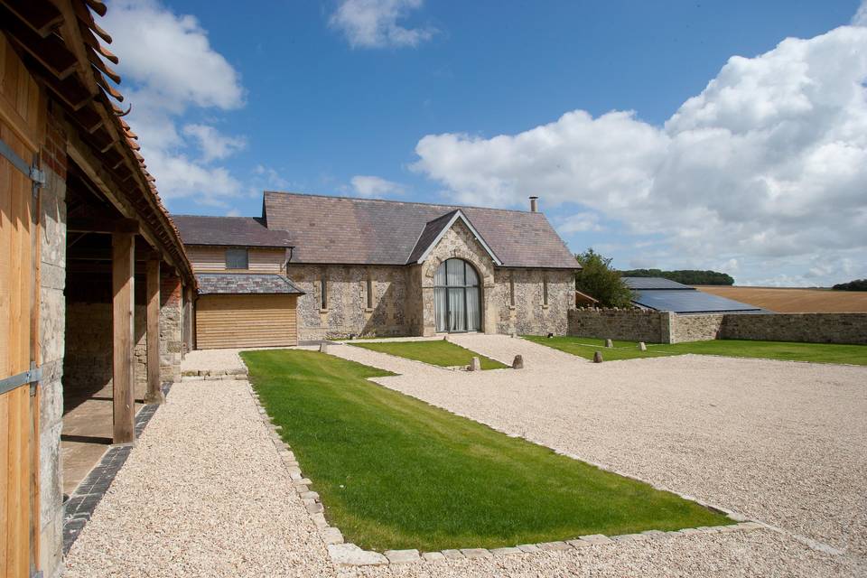 The loggia and courtyard