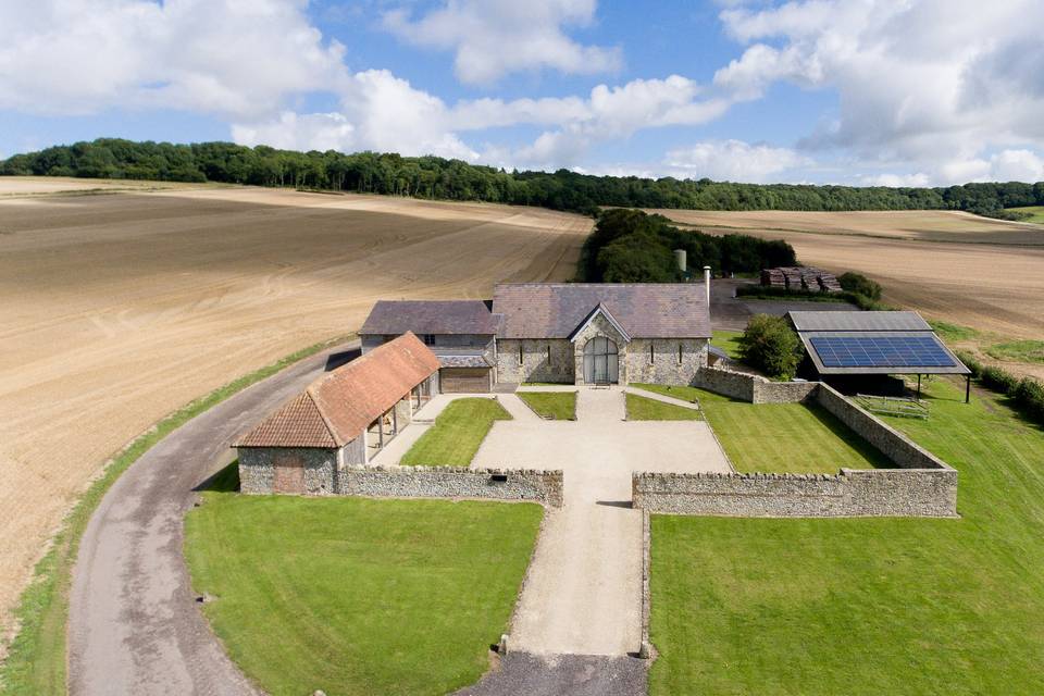 Aerial view of Bake Barn