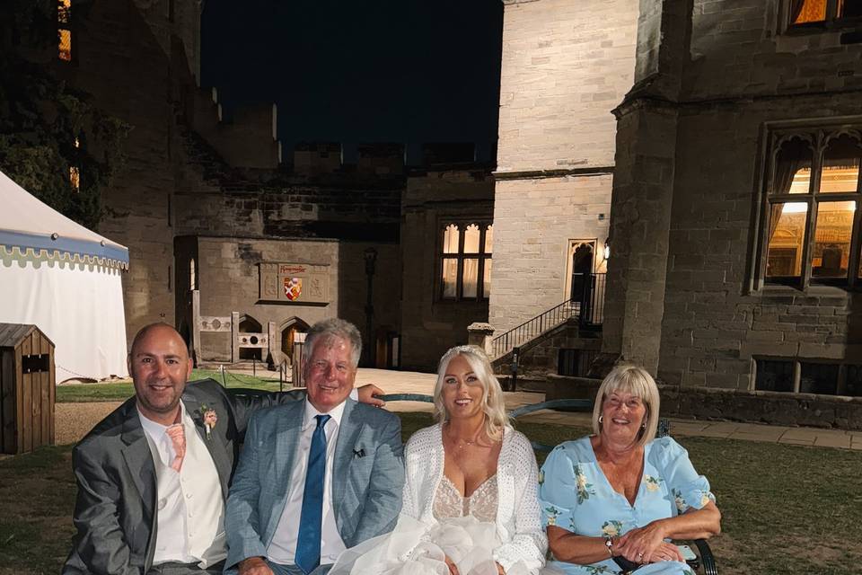 Warwick castle evening