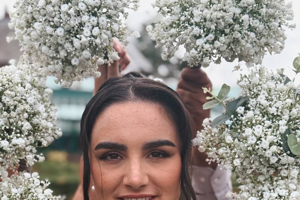 Staged flower portrait
