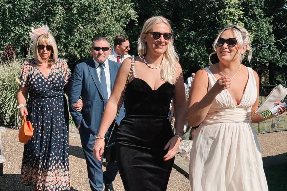 Wedding guest entrance