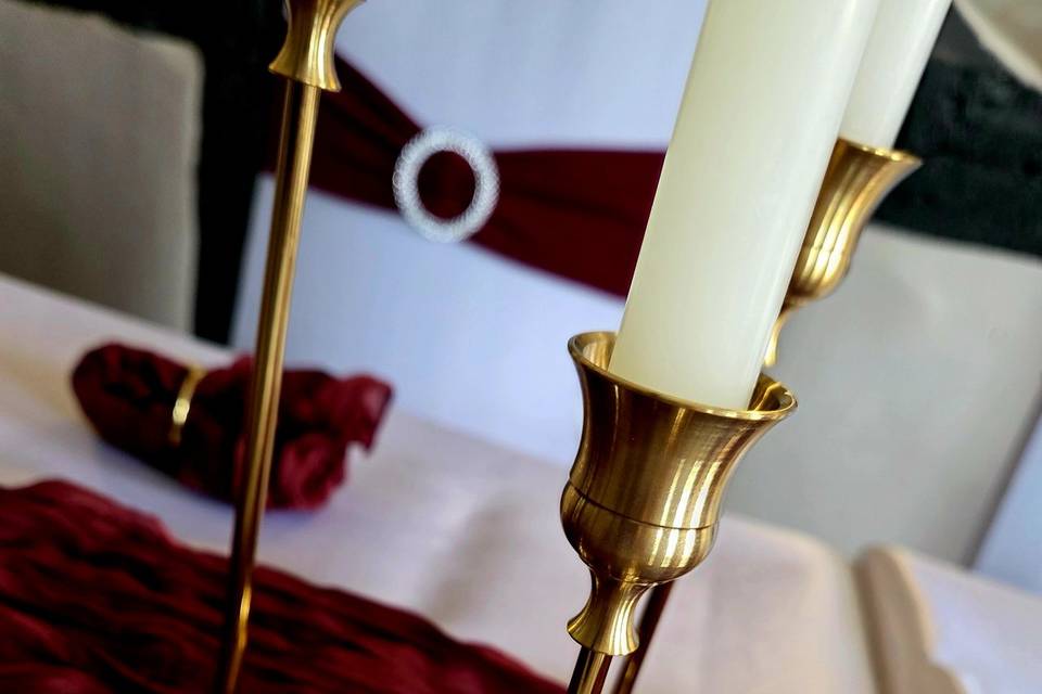 Candle stick centre pieces