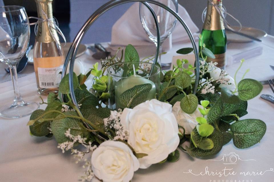 Floral eucalyptus hoop