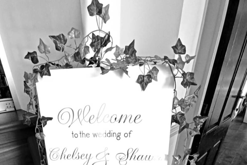 Welcome board