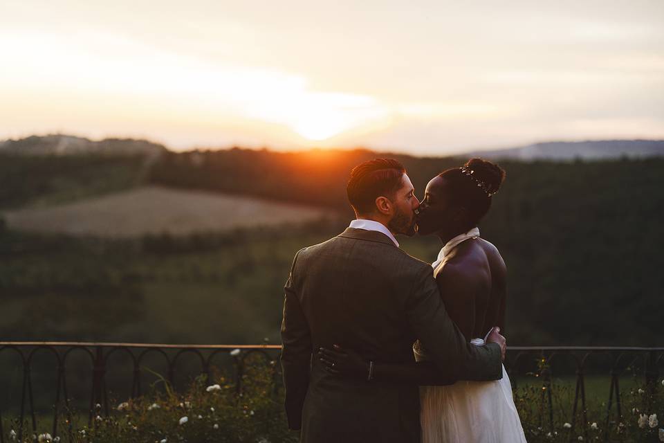 Kiss at sunset