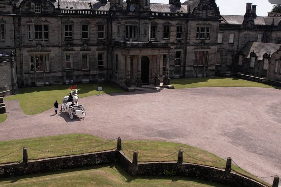 Arriving at Sandon hall