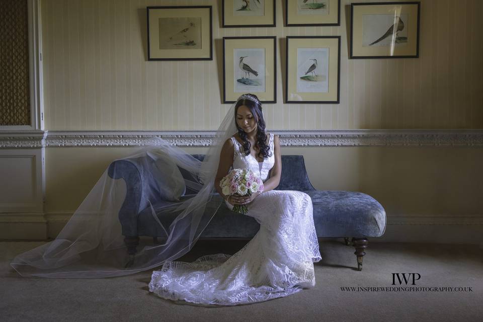 Bride holding a bouquet