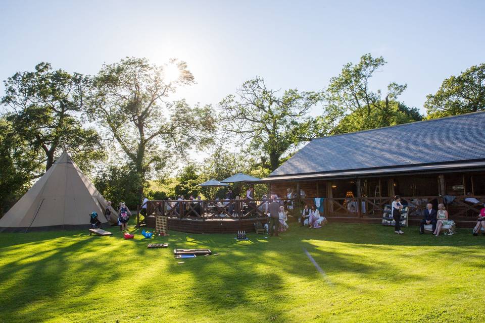 Tipi on the green