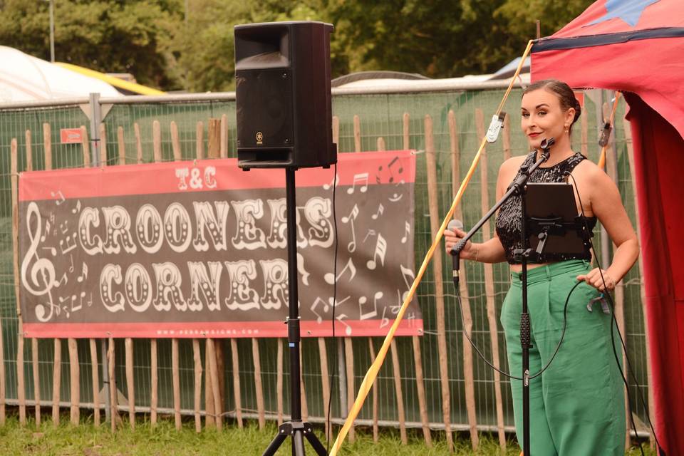 Performing at Glastonbury Fest