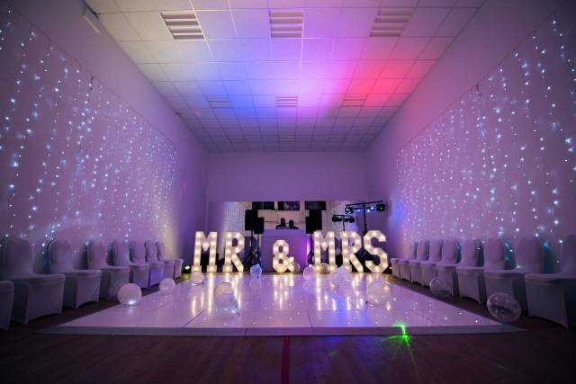 DJ, starlight floor and letters