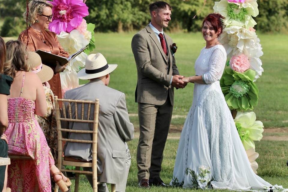 Outside wedding in the country