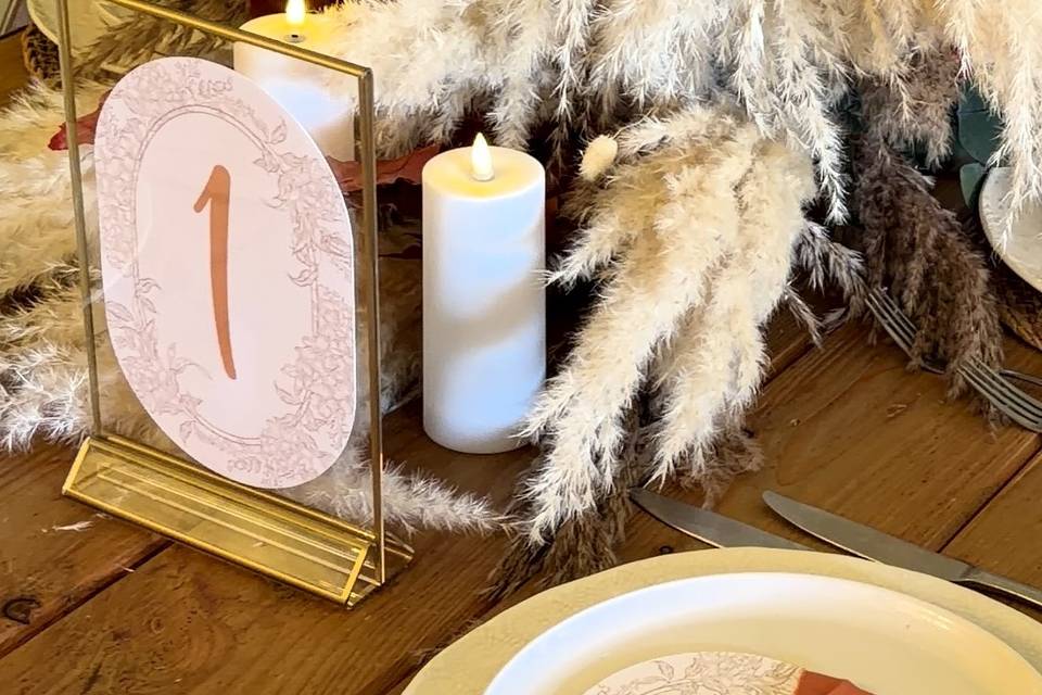 Burnt Orange Menu Set