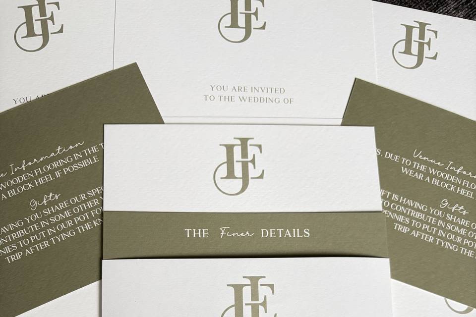 Olive Green Invitations