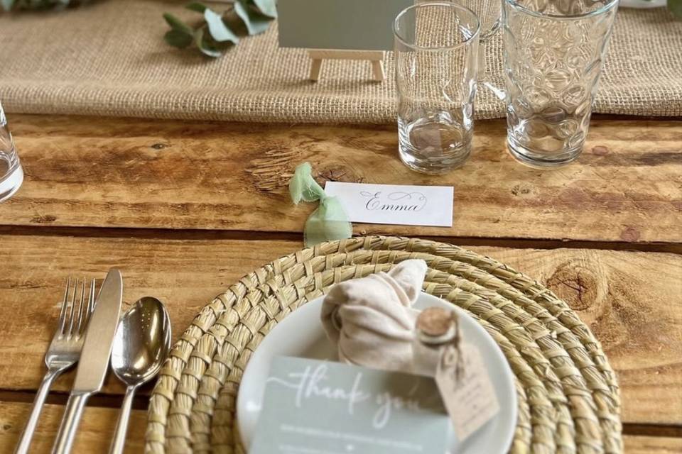 Sage Table Pieces