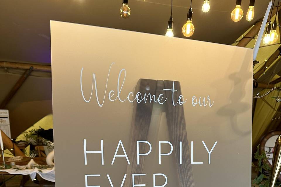 A1 Acrylic Welcome Sign