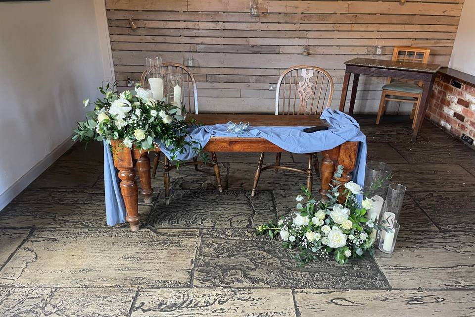 Ceremony table