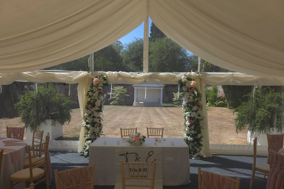 Frame your sweetheart table