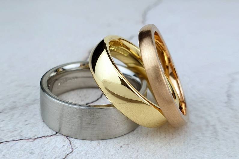 Organic wedding rings