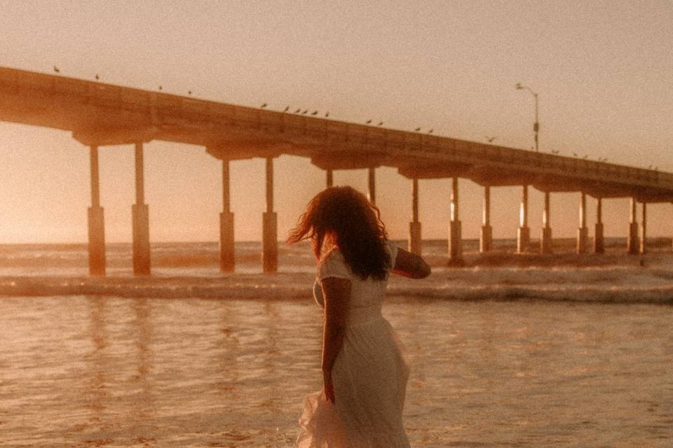 Bridal shoot at sunset