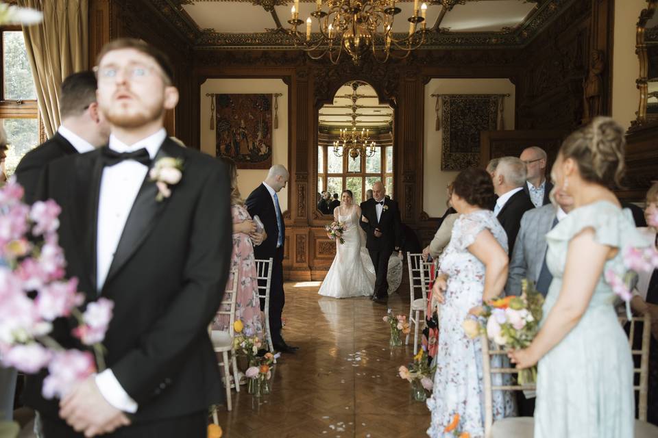 Walking down the isle