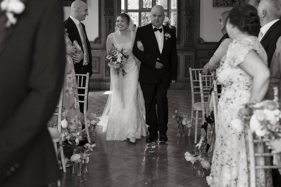 Walking down the isle