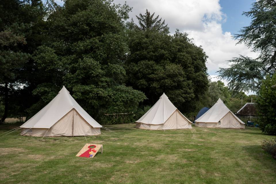 Three Bell Tents Included