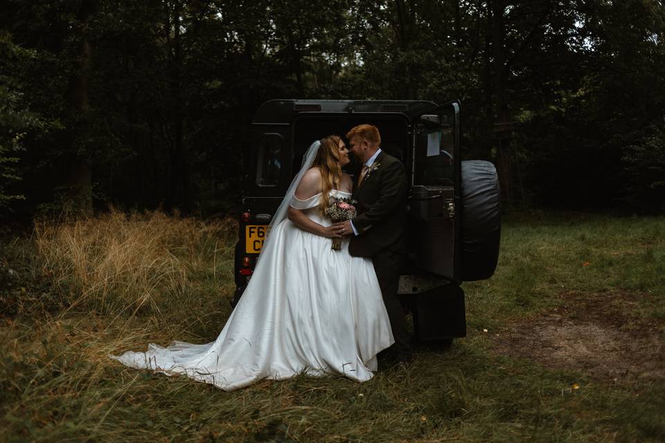 Land Rover wedding