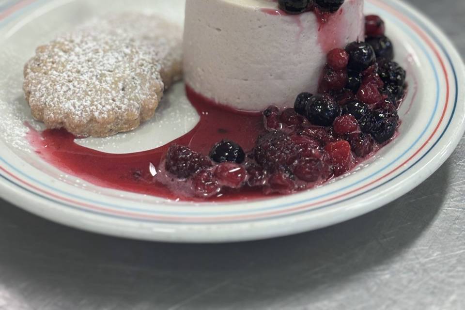 Raspberry Bavarian cream