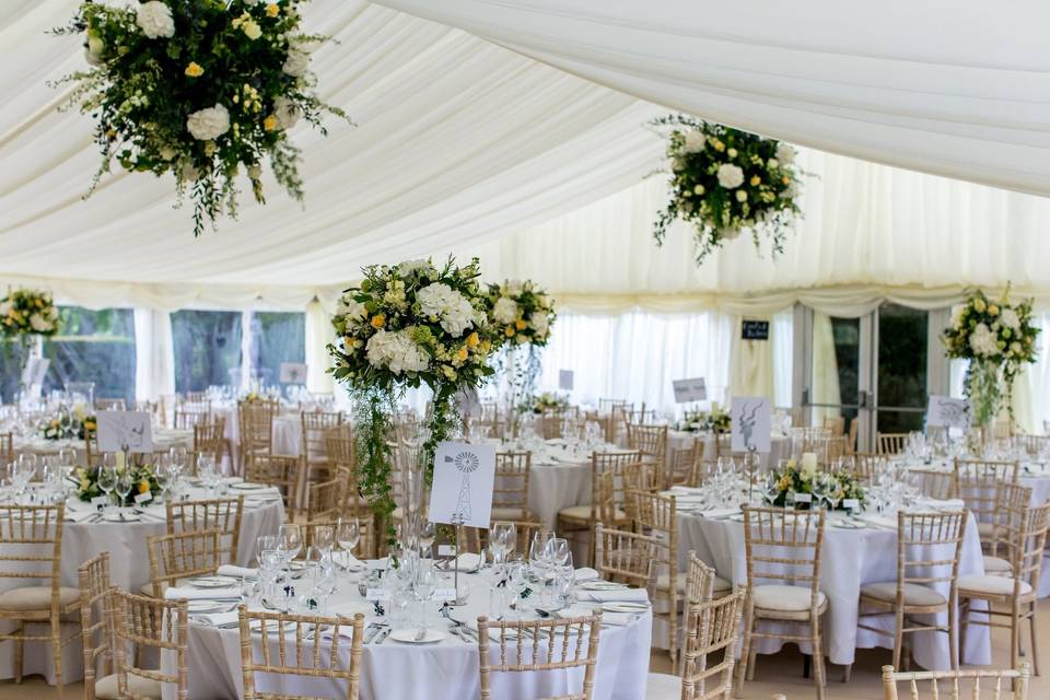 Marquee Reception, Somerley Gardens