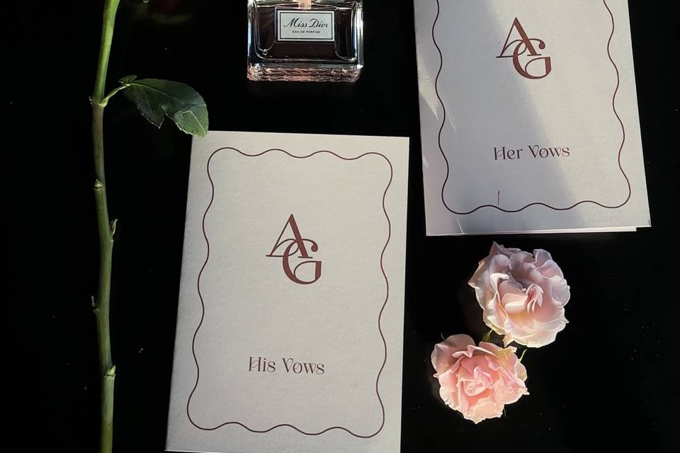 Vow booklets