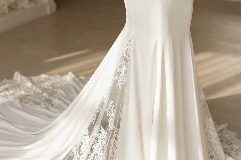 Crepe gown