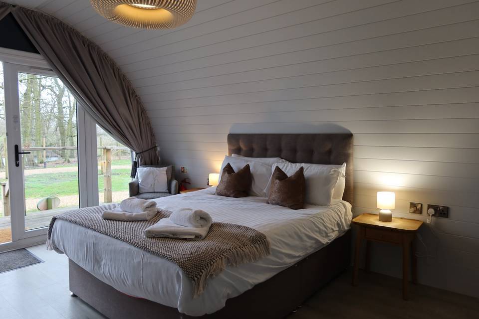 Woodland Pods Double Bedroom